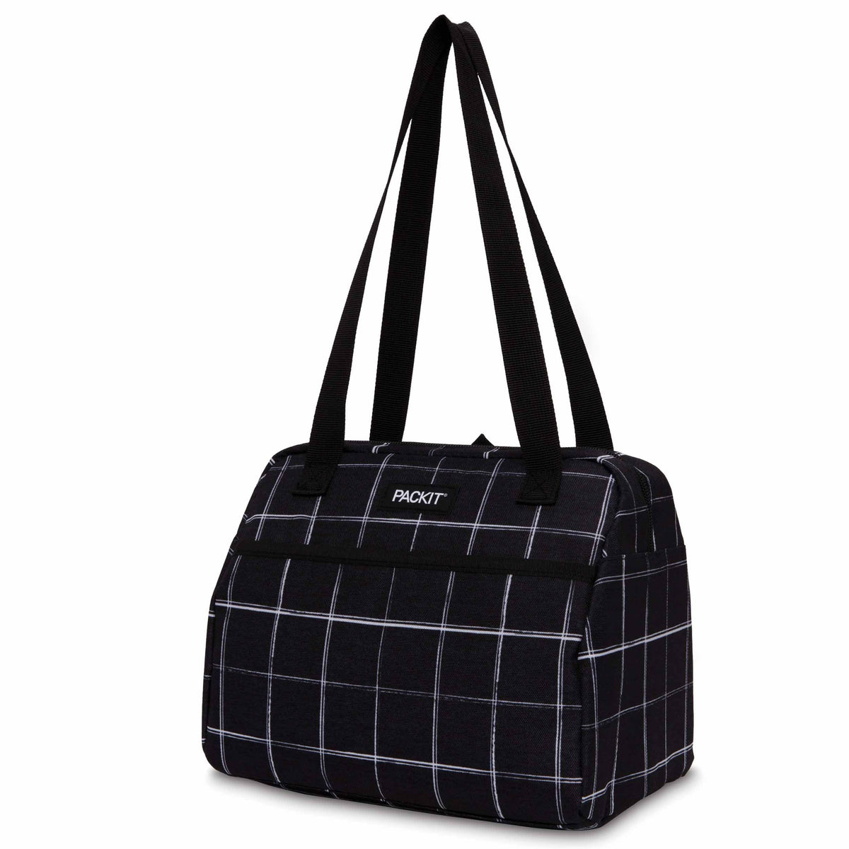 freezable-hampton-lunch-bag-r3 2022_Hampton-Lunch-Bag_Black-Grid_Left_Straps-Up_Lores_0800e0e3-5797-4ae6-9c7f-e61d4103afb1.jpg