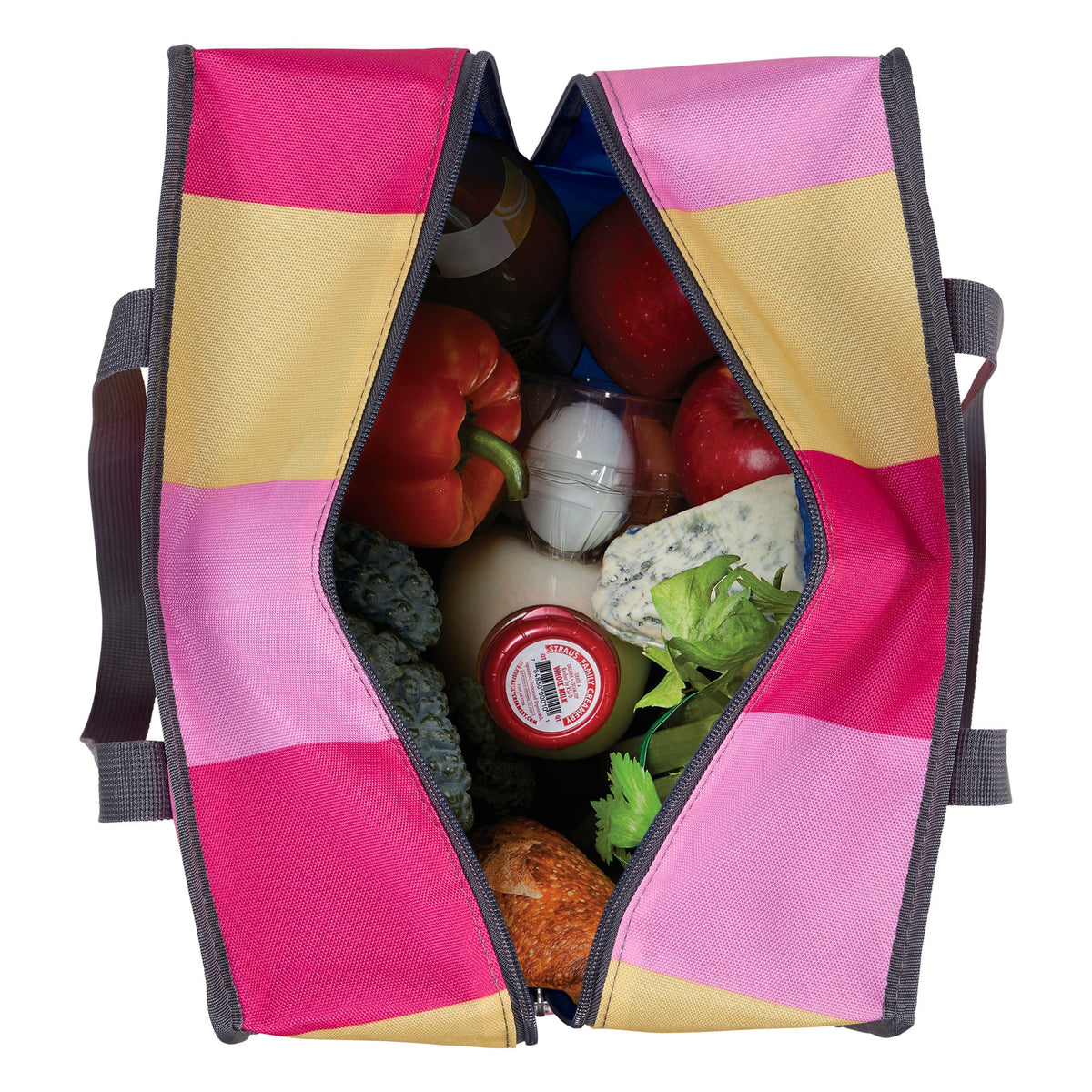 freezable-grocery-tote-b3 Freezable-Grocery-Tote-PinkStripes-Top-Down-Food-Combo-Filled_LORES.jpg
