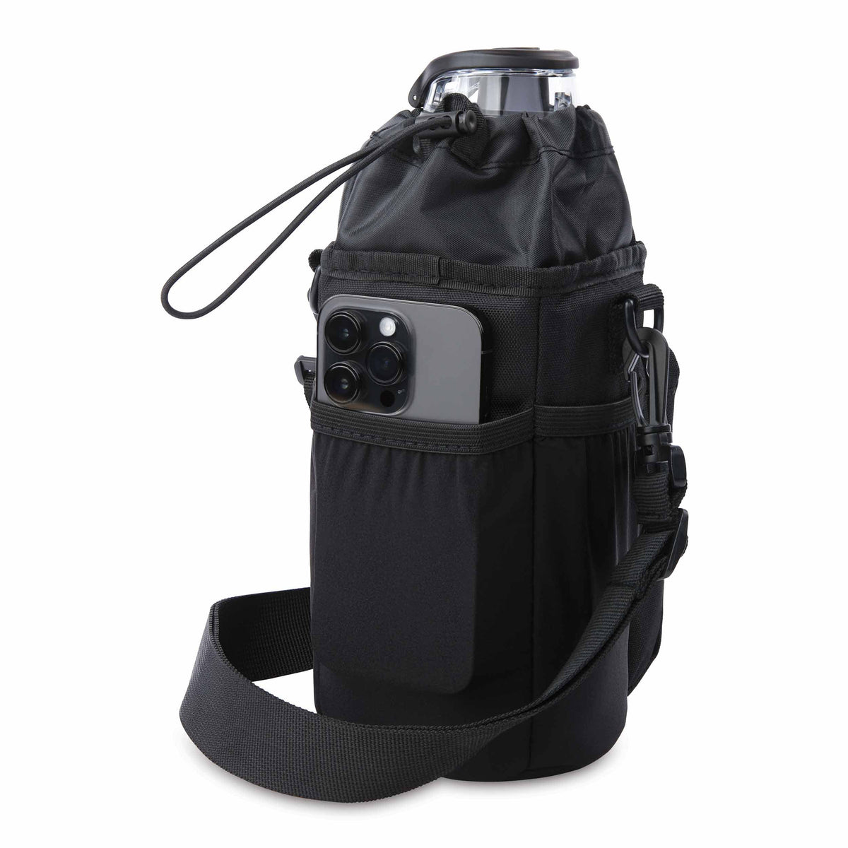 freezable-hydration-crossbody-n0 freezable-hydration-crossbody-black-back-elastic-slip-pocket.jpg